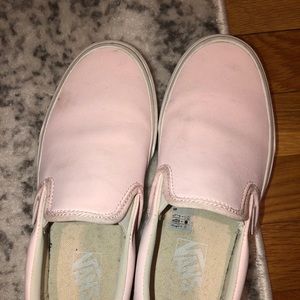 Pink slide on vans! Barely worn!!!